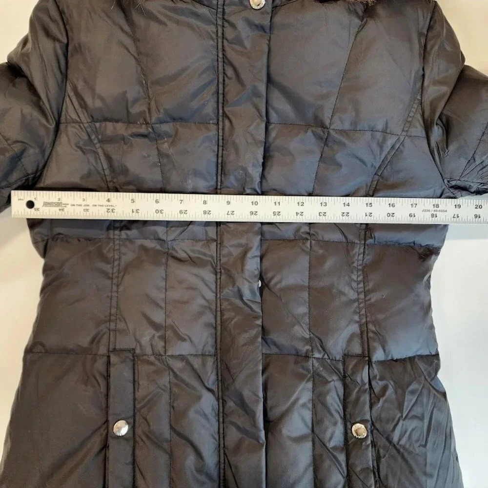 Michael Michael Kors Women's Double‎ Collar Fur Hood Mid Length Puffer Size S - Picture 14 of 15